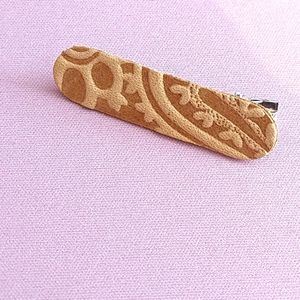 2 for $4 Item: Leather Hair Barrette New!